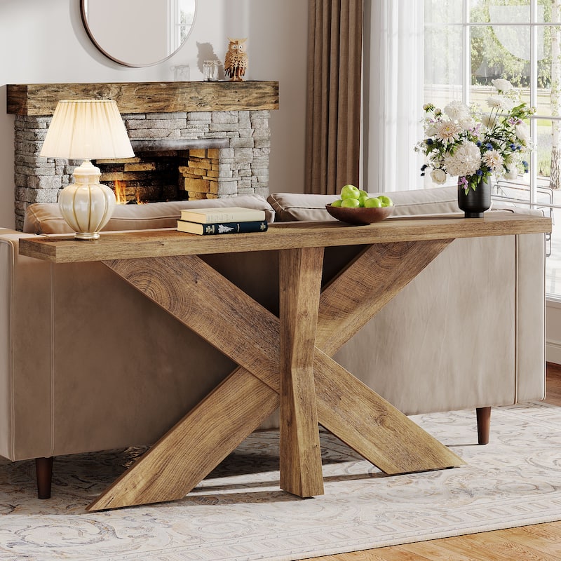 70.9" Extra Long Farmhouse Console Sofa Table for Entryway Hallway
