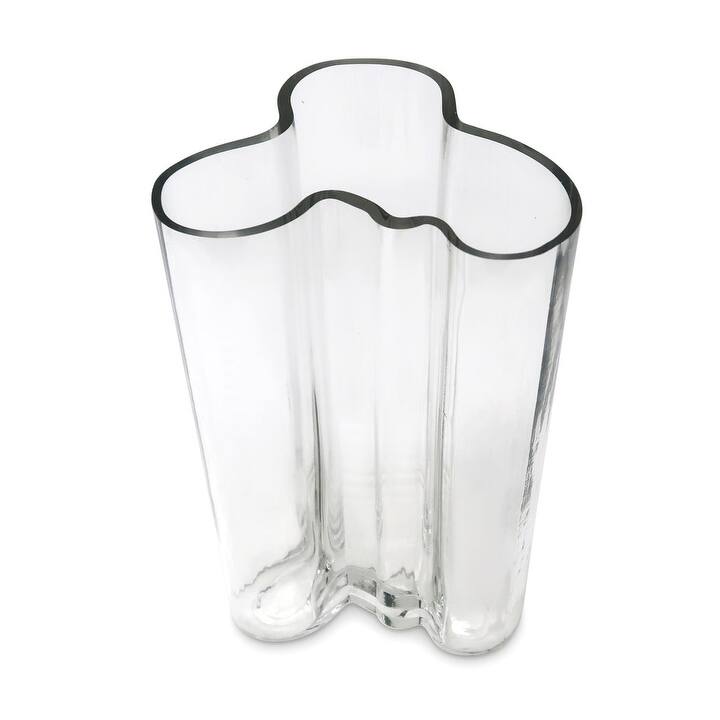 Colored Curved Vases (2 Sizes, and Many Color Options) - Tall - Clear