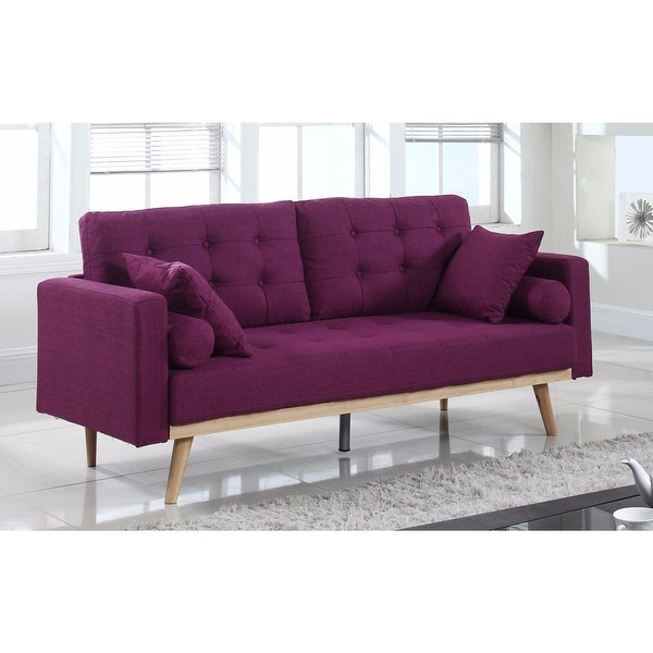 Tufted Linen Mid-century Modern Sofa. Opens flyout.