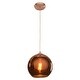 preview thumbnail 2 of 1, Access Lighting Glow - Pendant - 10"W - Brushed Copper Finish - Copper Shade