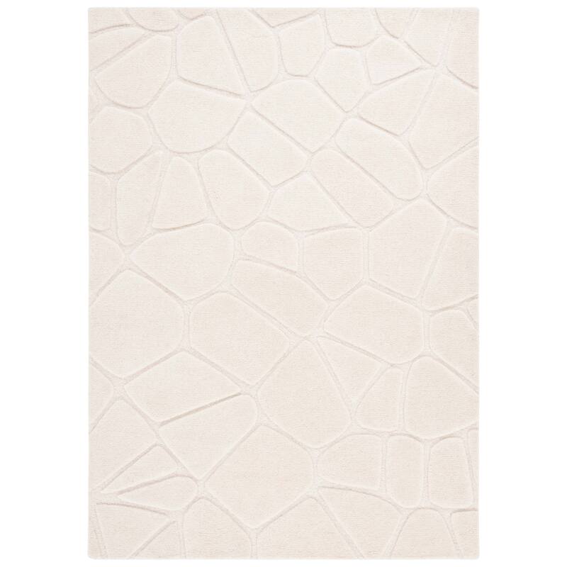 SAFAVIEH Handmade Fifth Avenue Khuong Mid-Century Modern New Zealand - 6' x 9' - Ivory
