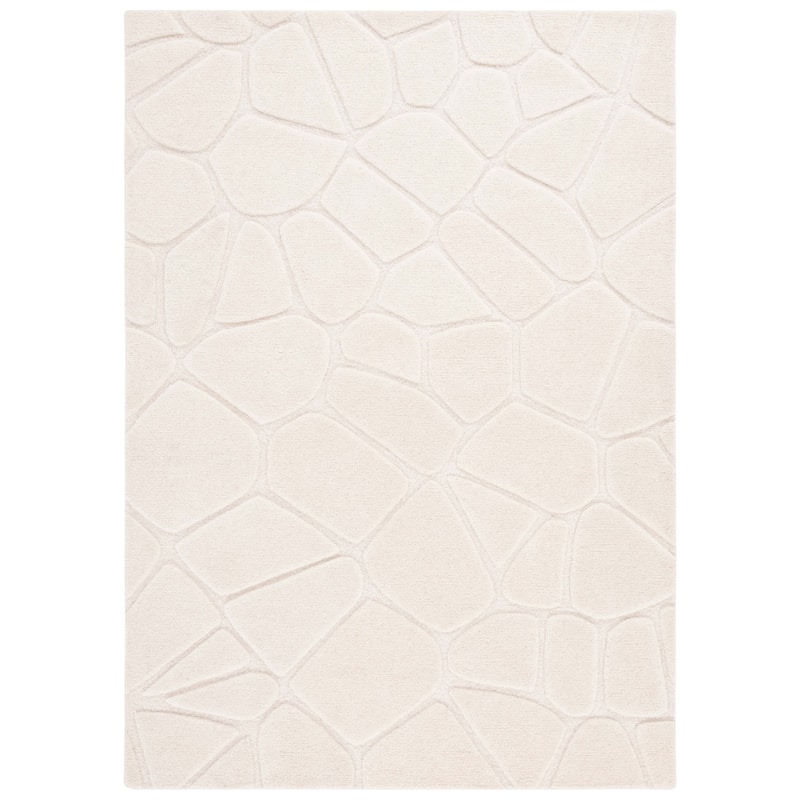 SAFAVIEH Handmade Fifth Avenue Nicoletta Mid-Century Modern New Zealand - 3' x 5' - Ivory - Rectangle
