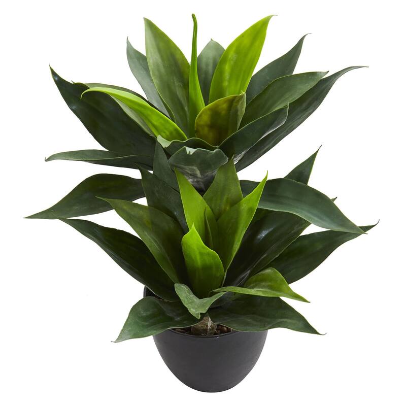 Modern Artificial Plant 21In - Indoor Greenery Decor - Home Office Living Room Décor - Green