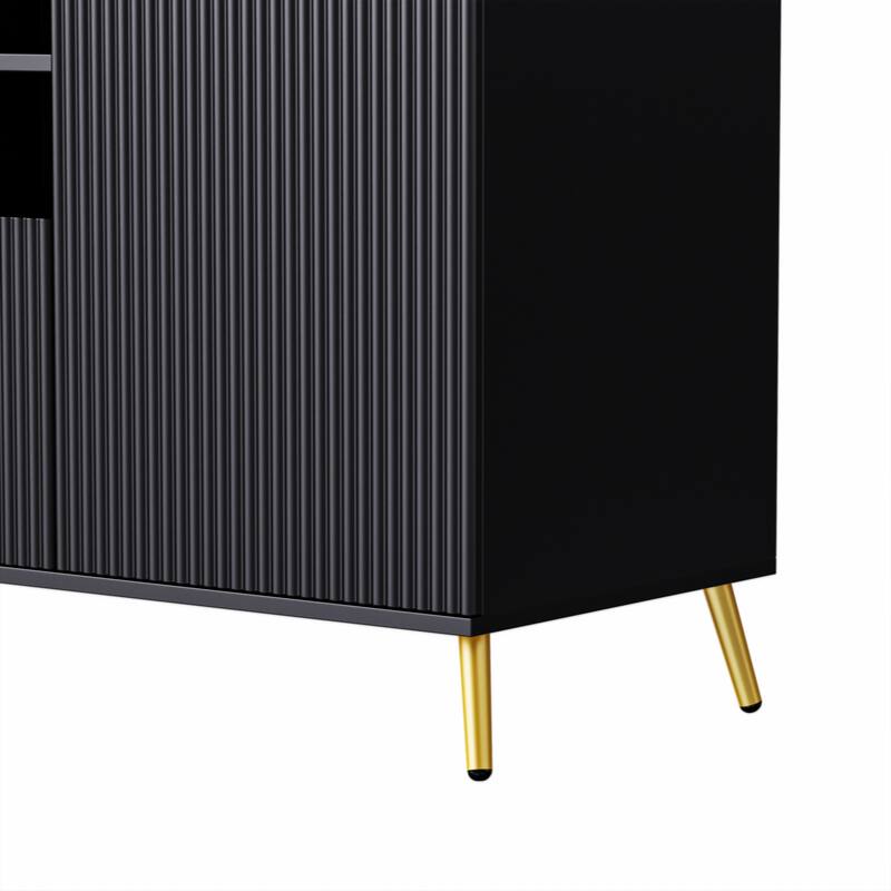 4-Piece Entertainment Wall Unit with 13 shelves,8 Drawers and 2 Cabinets,for TVs Up to 70"