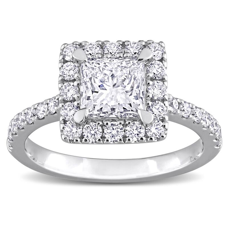 3ct TDW Oval-Cut Lab-Grown Diamond 3-Stone Ring 14k White Gold