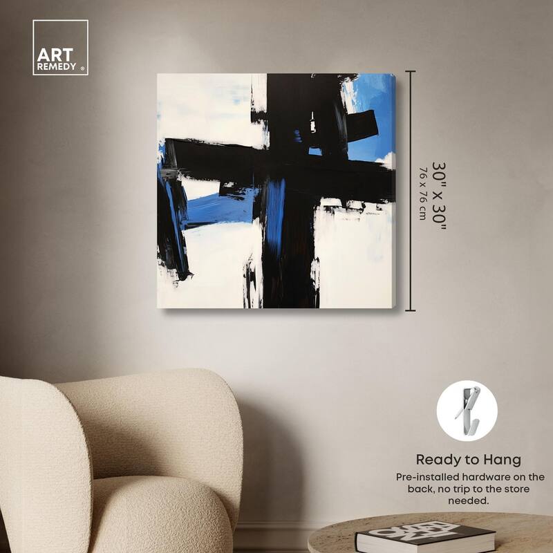 Blue Streak II Canvas by Art Remedy, Gallery Wrapped