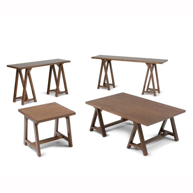 WYNDENHALL Hawkins Solid Wood 22-inch Square Retro Modern Side Table - 22 W x 22 D x 20 H