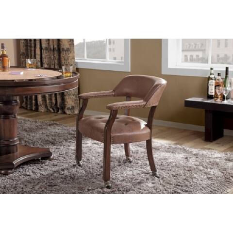 High elastic luxury office chair with wheels(Dark Brown)