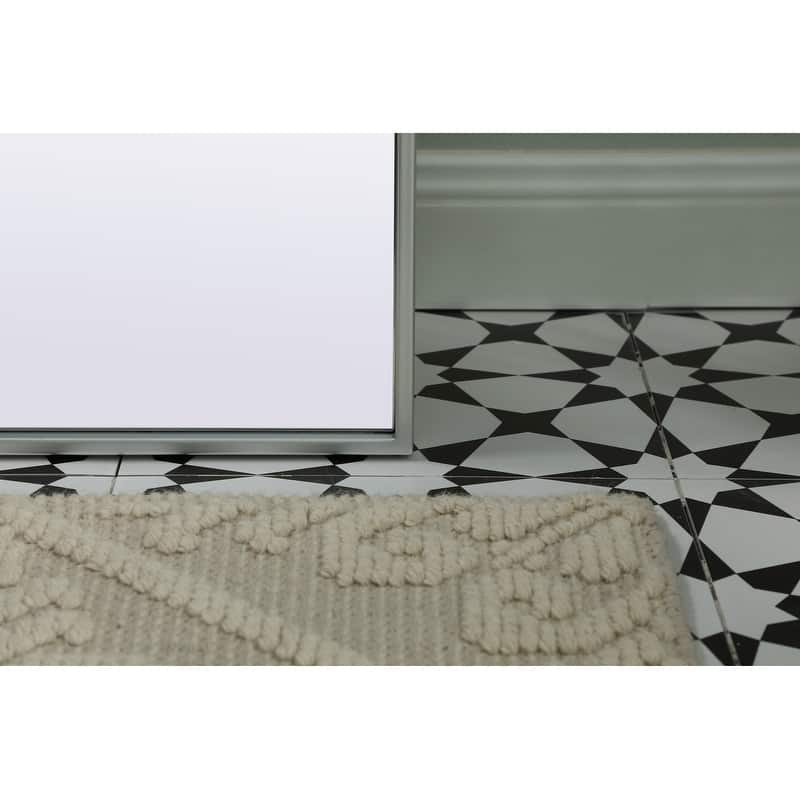 Indigo Home Metal Frame Arch Full Length Mirror 28x66 Inch