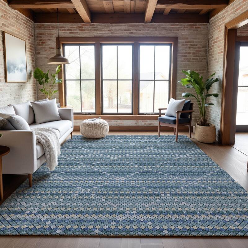 Premium Washable Super Soft Trellis Ombre Mayfield Rug
