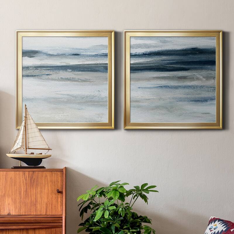 Ocean Currents II-Premium Framed Canvas - Ready to Hang - Multi-Color