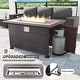 preview thumbnail 71 of 99, Outdoor Patio Furniture Set, All Weather PE Wicker Sectional Conversion Sofa set with Firepit(Optional)