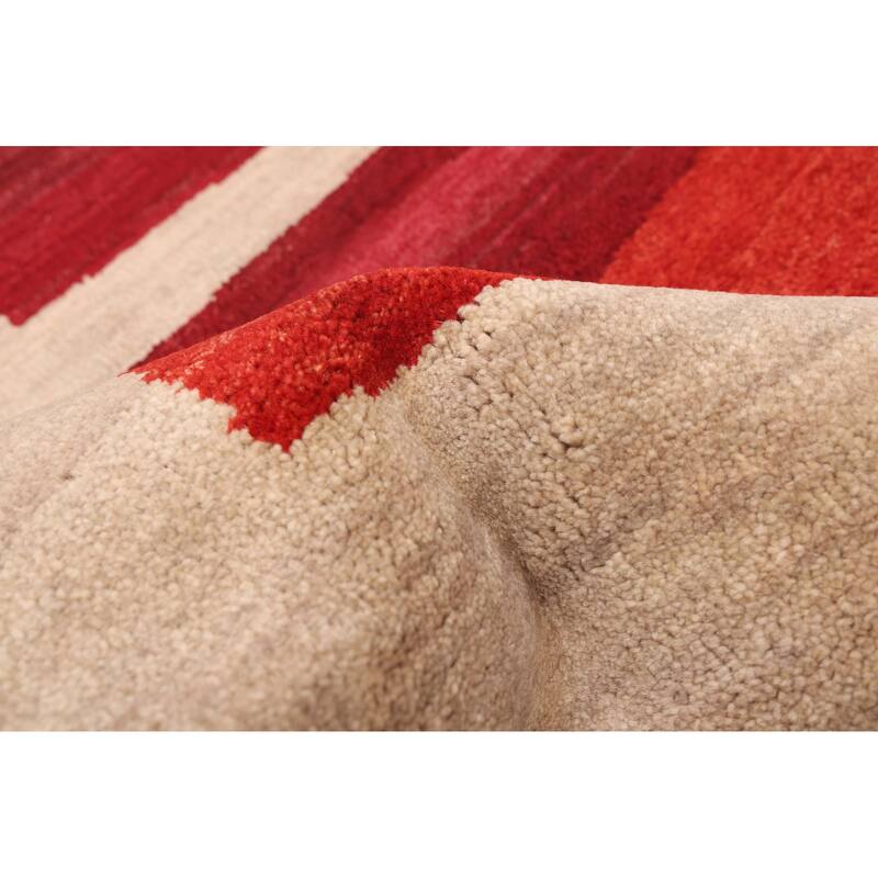 ECARPETGALLERY Hand-knotted Peshawar Ziegler Light Khaki Wool Rug - 4'11 x 6'9