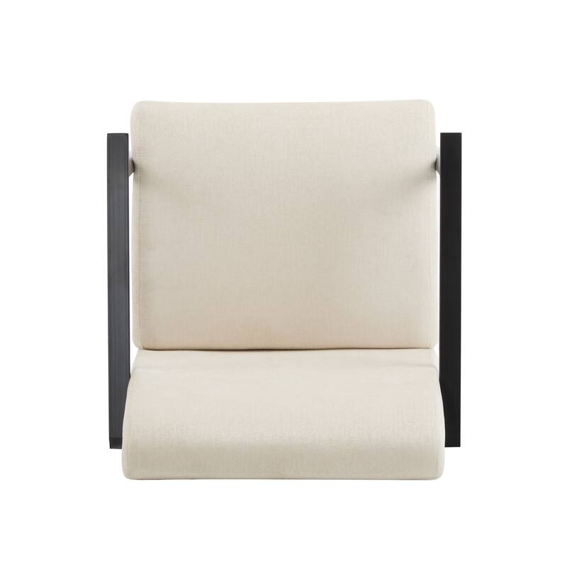 Polyester Lounge Chairs (Set of 2） with Sturdy Metal Frames, Ergonomic Design, and Space-Saving Profile