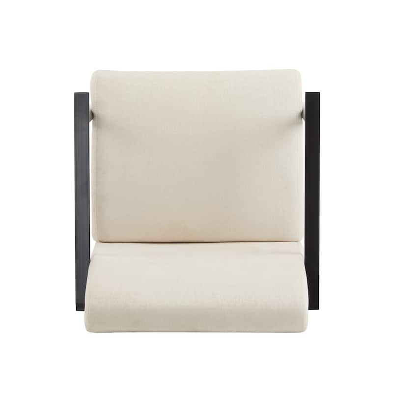 Roomfitters 26.38" Modern Lounge Chair with Polyester Upholstery and Sturdy Metal Frame, Living Room or Office