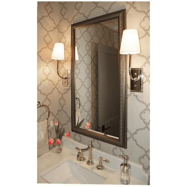 Imperial Nickel Framed Wall Mirror On Sale Bed Bath & Beyond 33896574