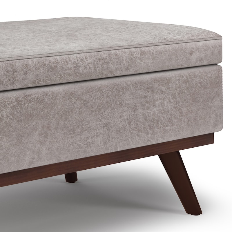 WYNDENHALL Ethan 42 inch Wide Mid Century Modern Rectangle Table Ottoman