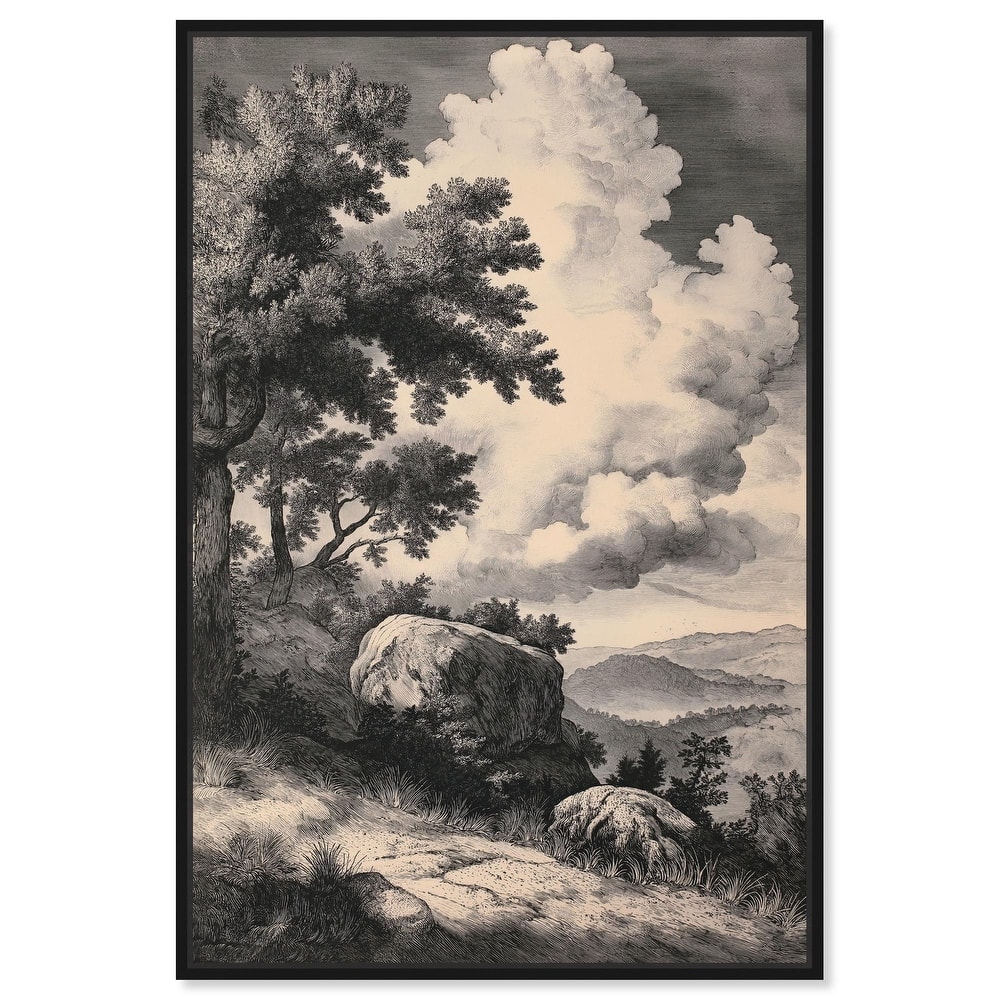 Chiaroscuro Cliffs Canvas by Art Remedy