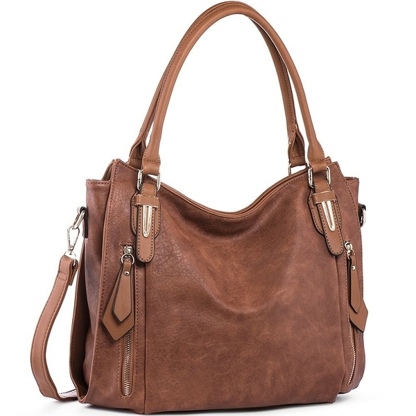 Shop Handbags for Women Shoulder Tote Zipper Purse PU Leather Top-handle Satchel Bags - Free ...