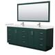 Option Green, Nickel Trim, Carrara Cultured Marble Top