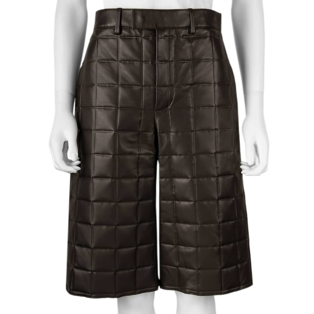 Bottega Veneta Quilted Leather Shorts