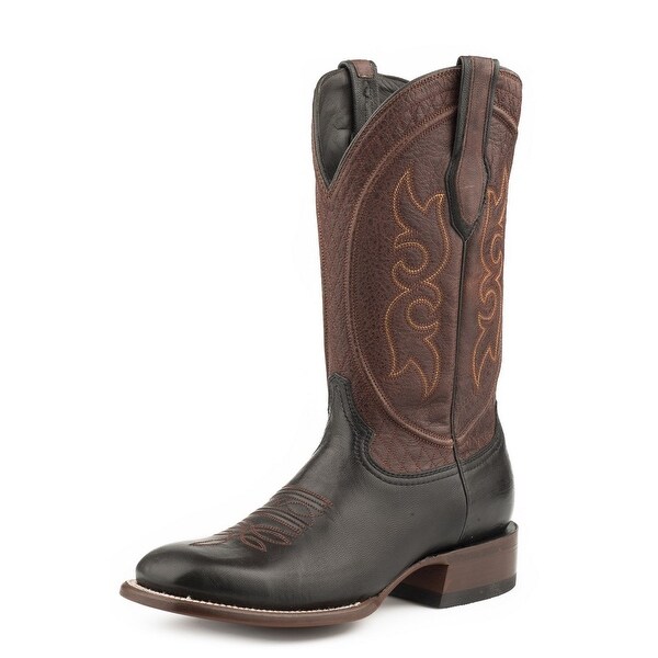 black pull on boots mens