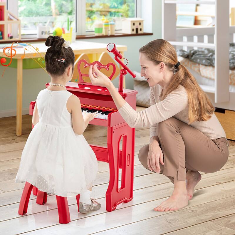 Gymax 37-Key Music Piano Keyboard Kids Learning Toy Instrument w/