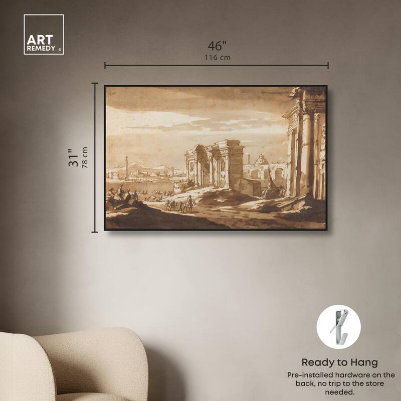 Capriccio View of Roman Ruins Canvas by Art Remedy