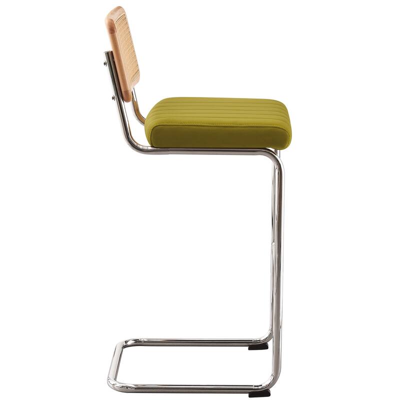 Velvet Upholstered Rattan Counter/Bar Stools, Set of 2/3
