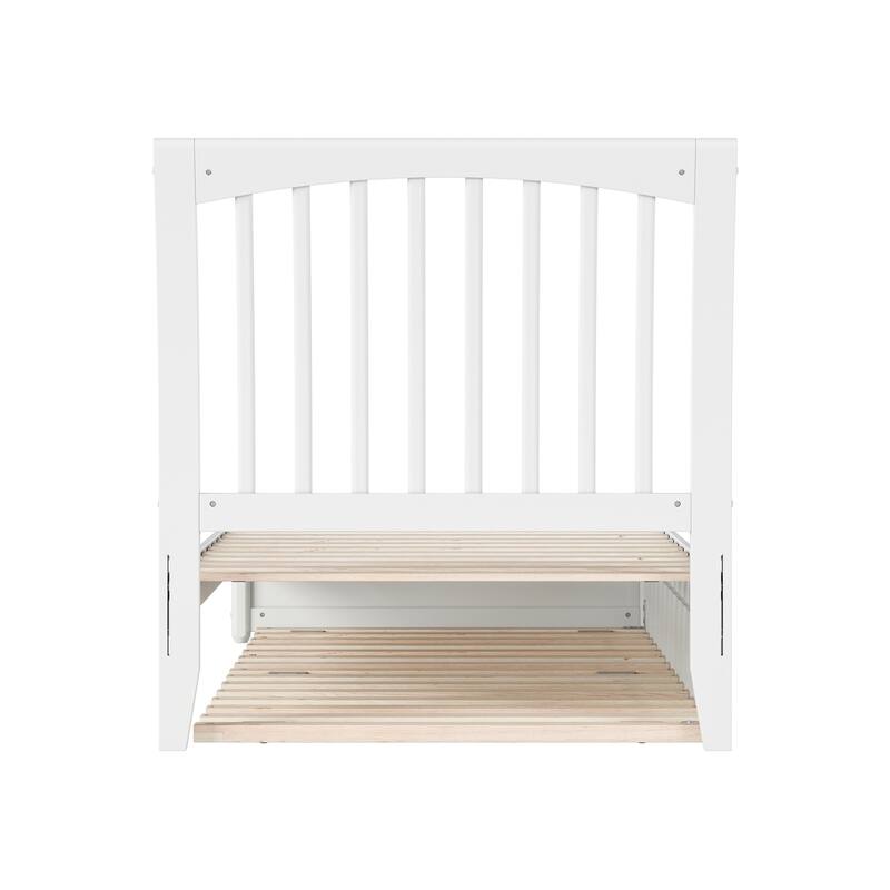 Roslyn Platform Bed with Modern Panel Footboard and Twin XL Trundle