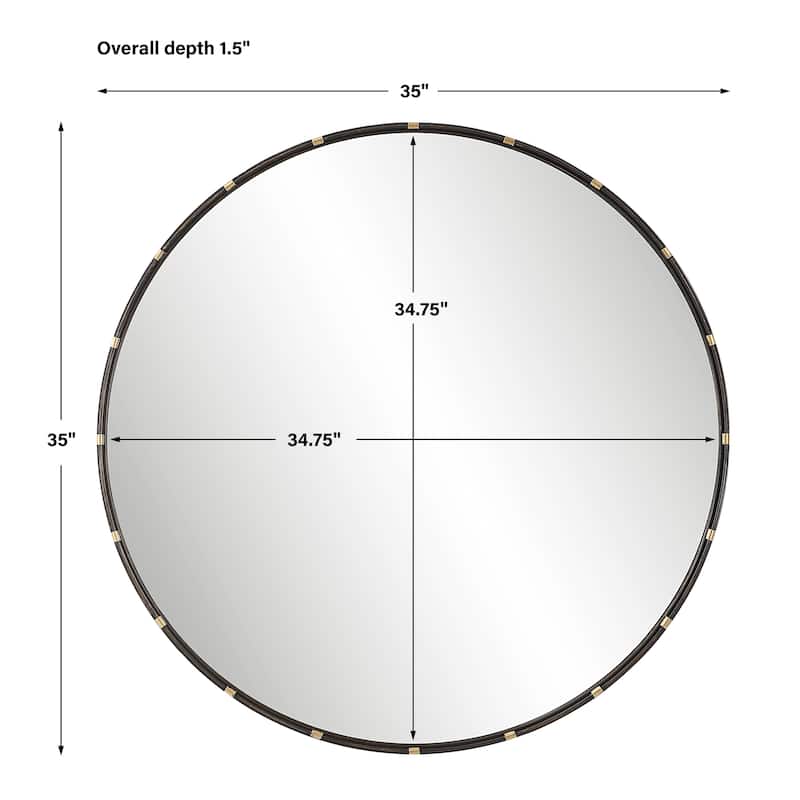 Lightly Antiqued Gold Wall Mirror