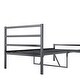 preview thumbnail 8 of 8, Twin Size Metal Platform Bed Frame with Wave-Style Headboard, Durable Quiet Support System