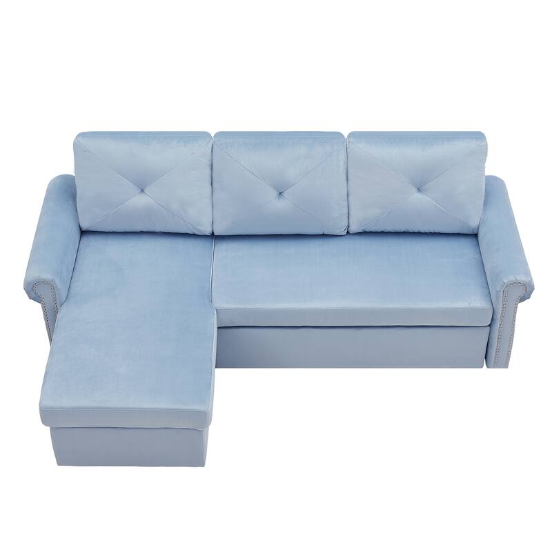 83" L-Shape Sectional Sofa with Storage Chaise