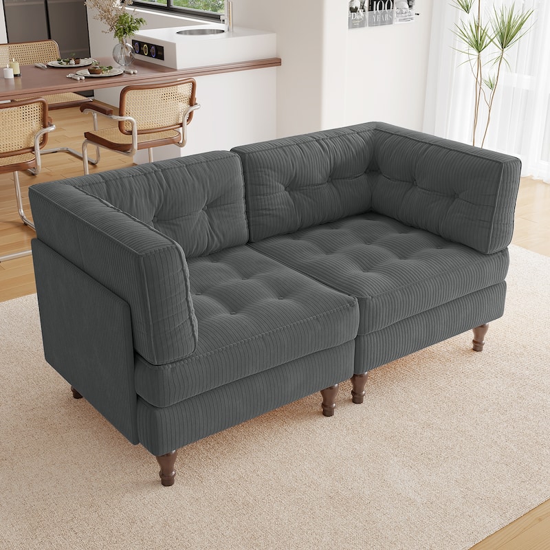 Madison Oversized Upholstered Corduroy Modular Sectional Sofa