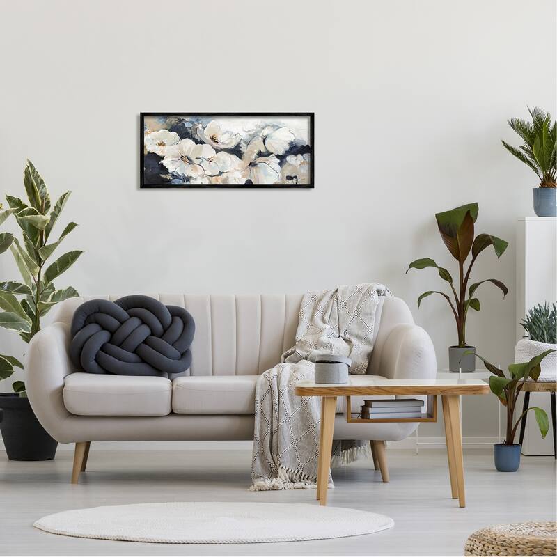 Stupell Delicate Flower Petals Blooming Modern Painting Design Framed Wall Art, Design by Design Fabrikken