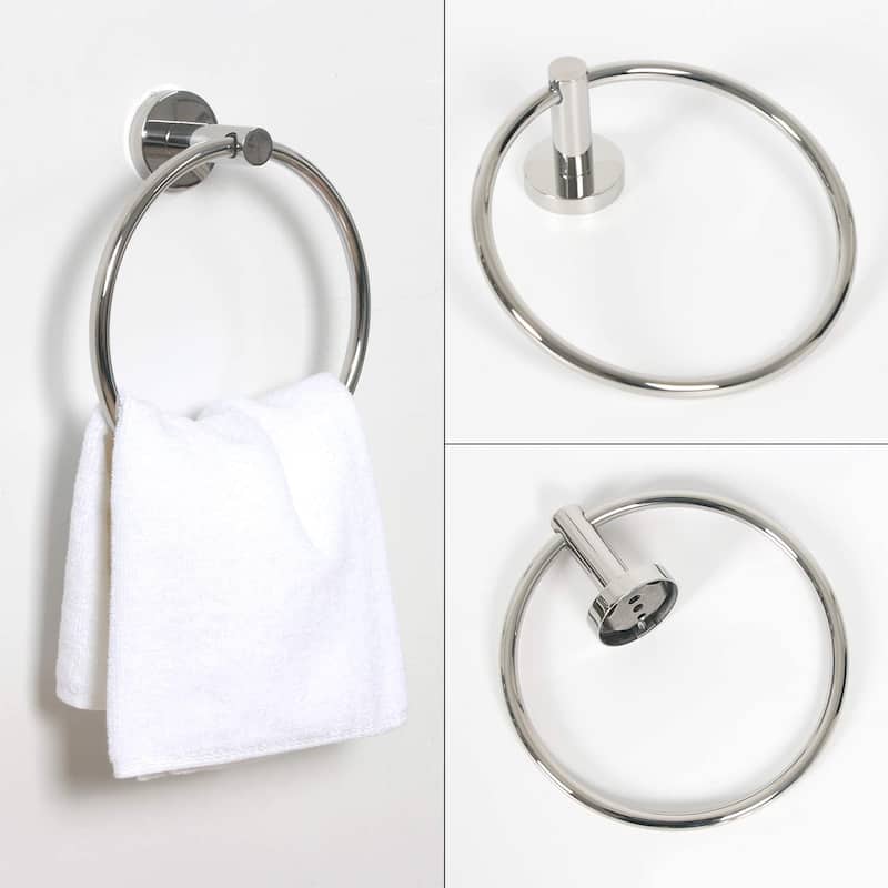 6-Piece Bath Hardware Set in Stainless Steel