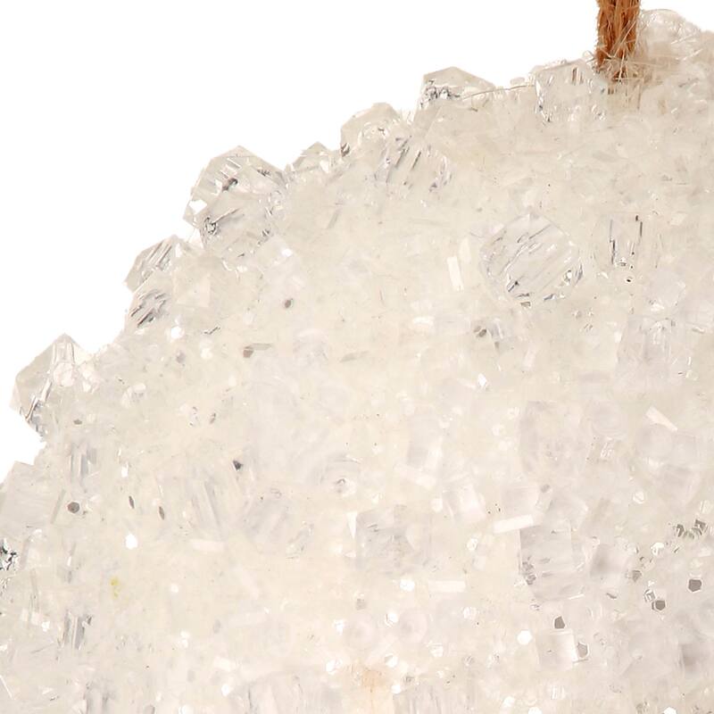4" Diamond Ice Ball Ornaments Set of 6