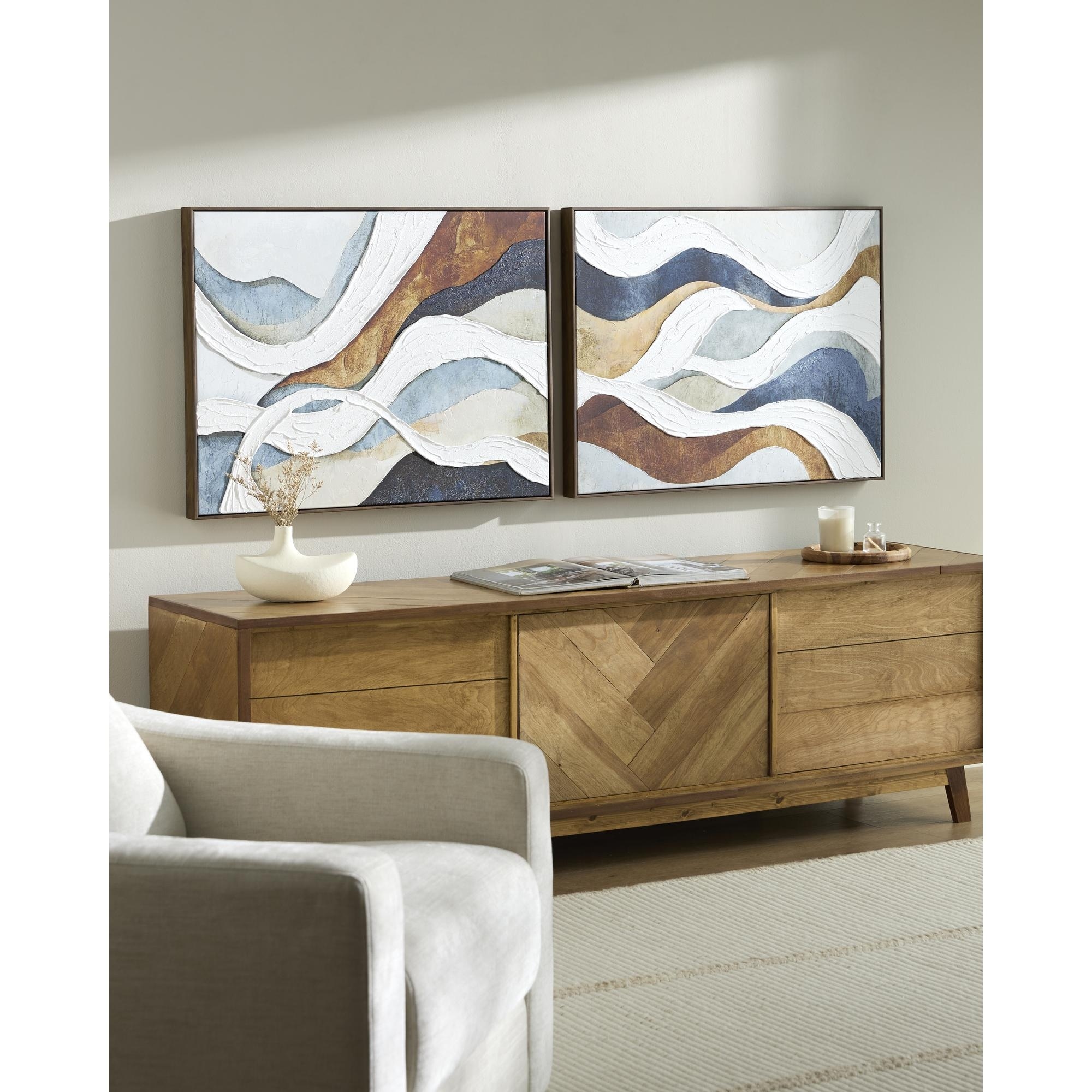 Livabliss Praya Modern Framed Art Set of 2