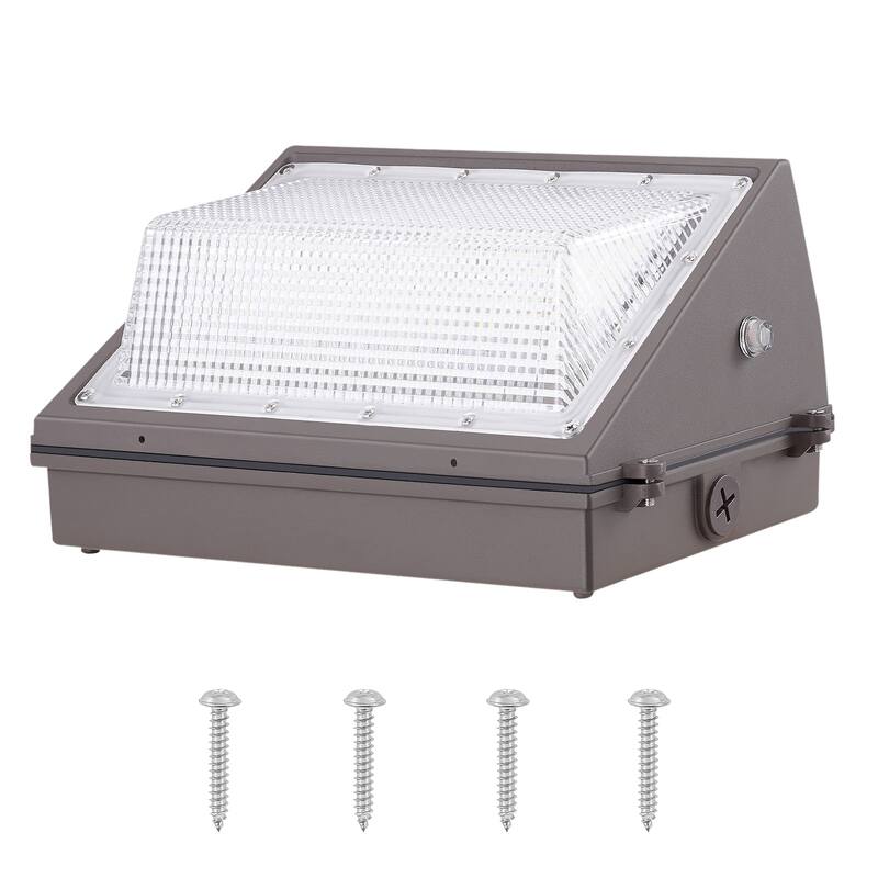 LED Wall Pack Lights, Commercial Outdoor Lights Security Lighting Fixture, with Intelligent Light Sensing 240 LED beads - 100W 10800LM - 4PCs