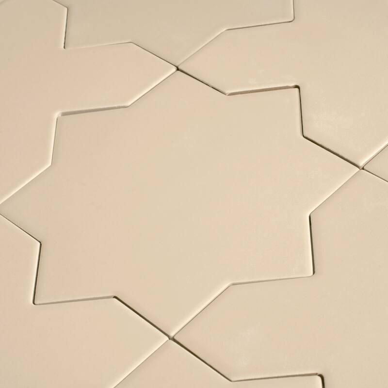 Seville 7" Star with 5" Cross Matte Porcelain Wall and Floor Tile (10.62 sq ft/case) - 68 Pack