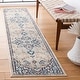 preview thumbnail 38 of 109, SAFAVIEH Madison Diederike Boho Medallion Distressed Rug 2' x 8' Runner - Ivory/Light Blue