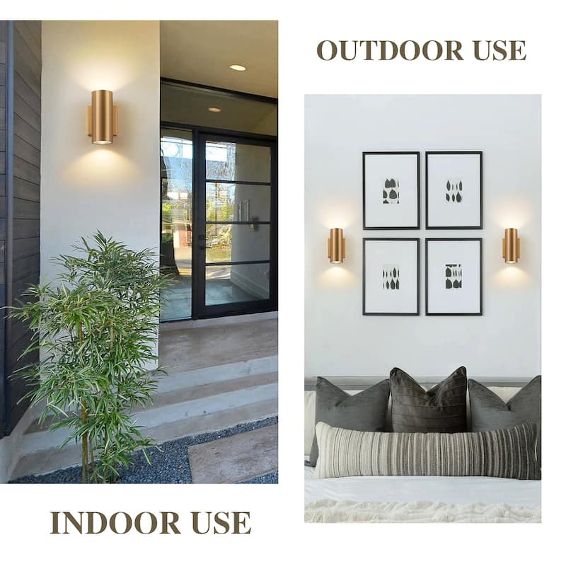 2 - Light Modern Industrial LED Outdoor Wall Sconce