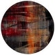 preview thumbnail 5 of 10, SAFAVIEH Porcello Reglindis Modern Abstract Rug 5'3" Round - Multi - Round