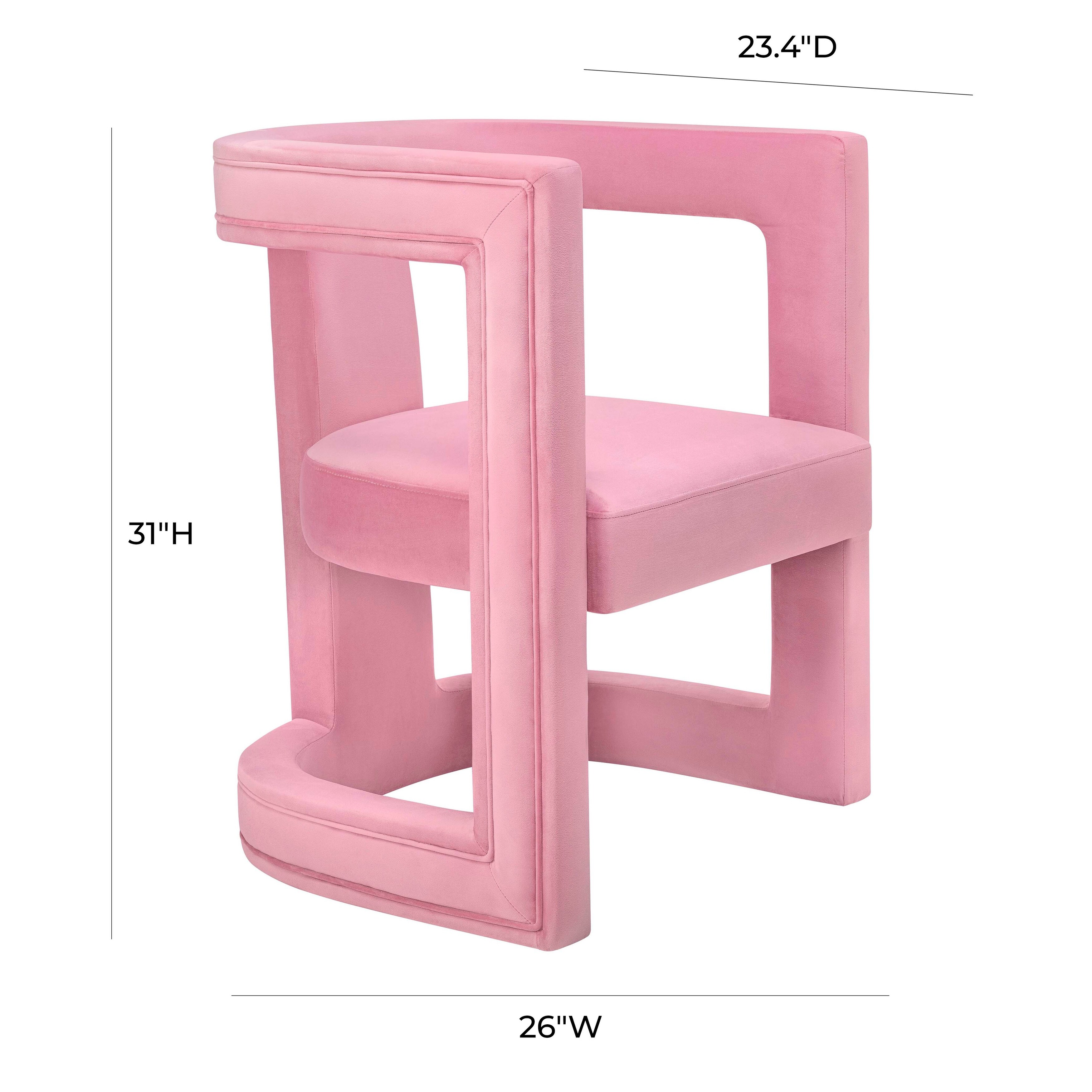 overstock pink velvet chair