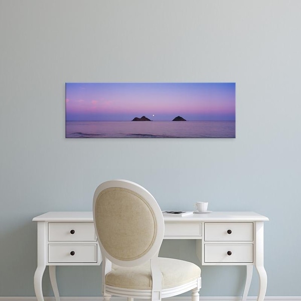 Easy Art Prints Panoramic Images's 'Islands at dusk, Na Mokulua Islands, Oahu, Hawaii, USA' Premium Canvas Art