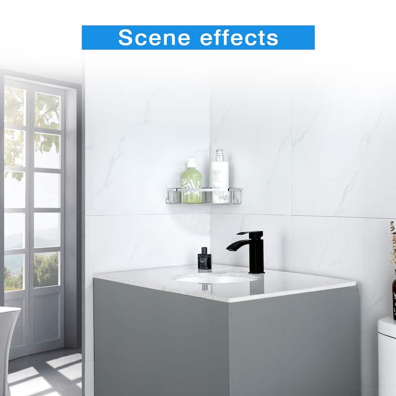 Wall Mounted Bathroom Shower Caddy Stainless Steel Shelf Basket