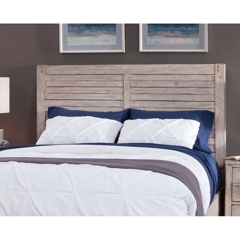 Asher Panel Headboard - Antiqued Whitewash - King