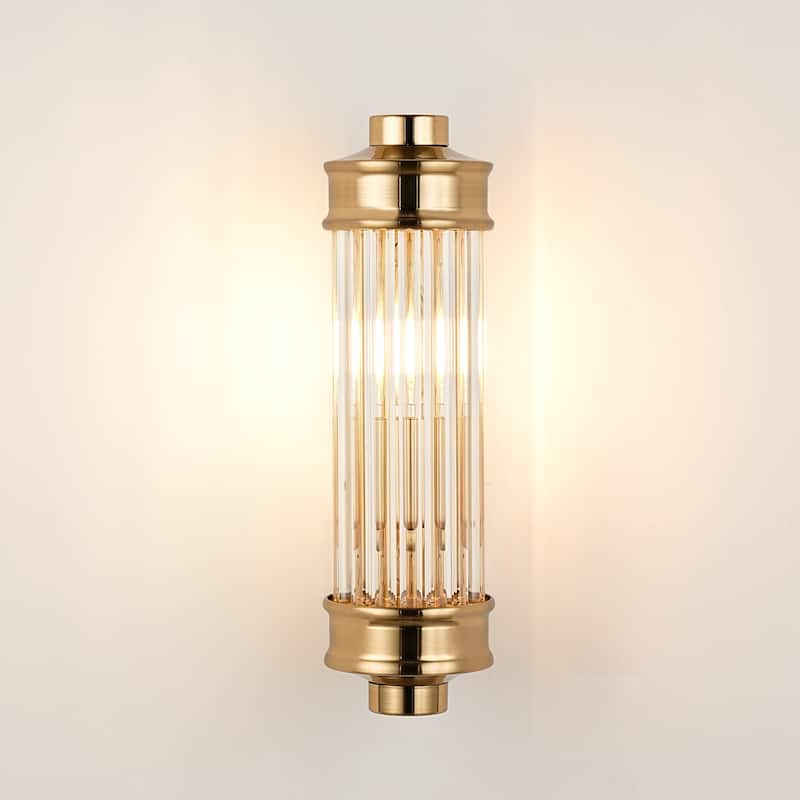 Nordic Postmodern Wall Sconce, European Wall Light in Simple Vintage Glass Crystal
