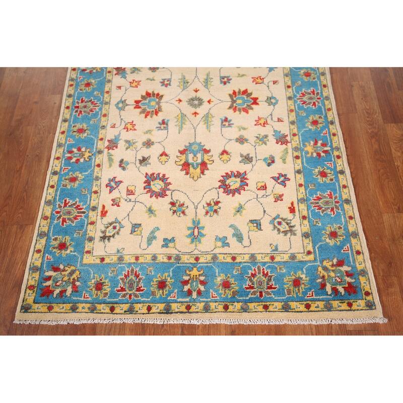Transitional Oushak Oriental Accent Rug Handmade Wool Carpet - 3'5" x 5'0"