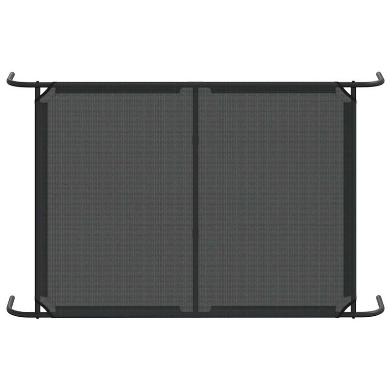 vidaXL Elevated Dog Bed Black Textilene 51.2 x 31.5 x 7.9 in Durable - 51.2 x 31.5 x 7.9 in